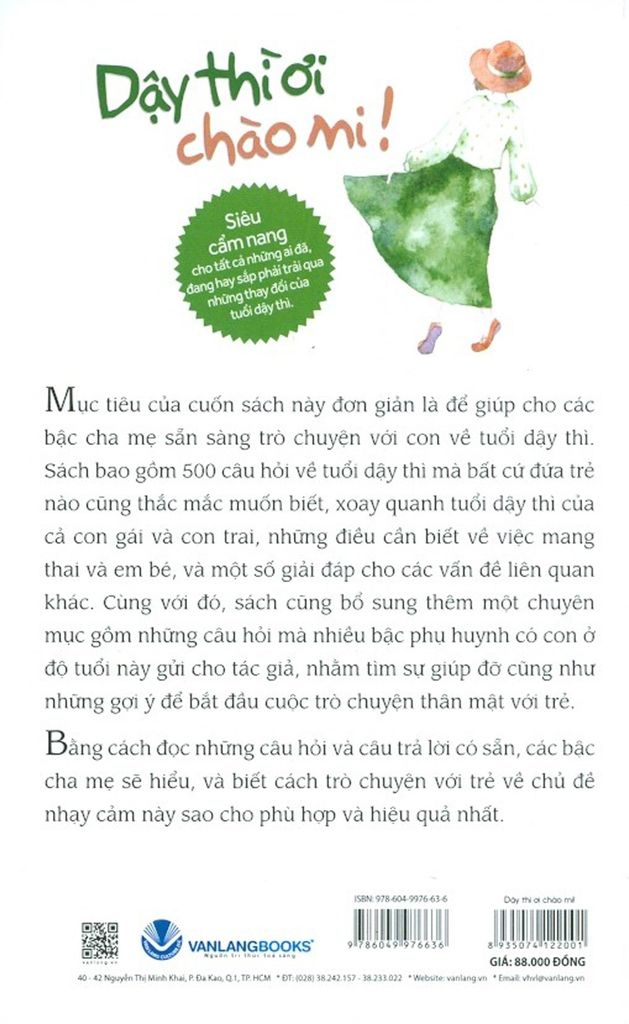 Dậy Thì Ơi Chào Mi ! - Vanlangbooks