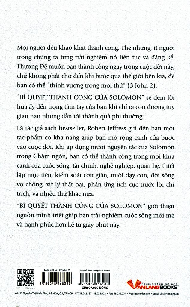 Bí Quyết Thành Công Của Solomon - Vanlangbooks