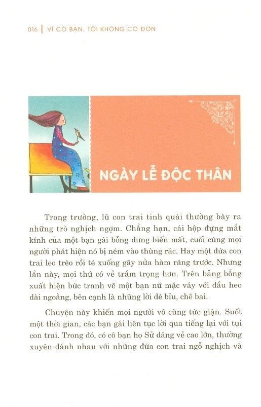 Tủ Sách Nuôi Dưỡng Cảm Xúc - Vì Có Bạn, Tôi Không Cô Đơn - Vanlangbooks