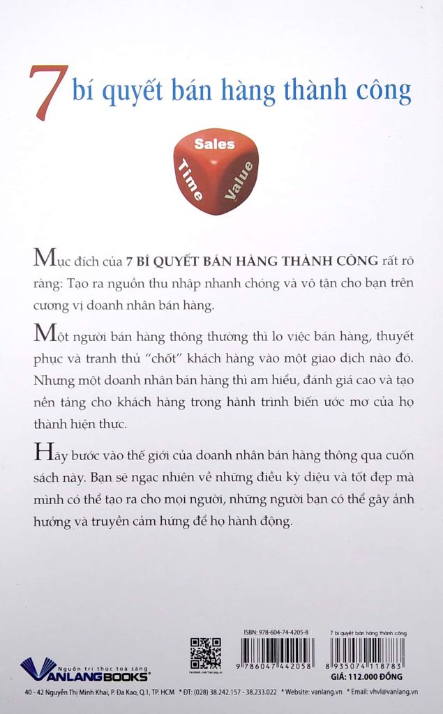 7 Bí Quyết Bán Hàng Thành Công - Vanlangbooks