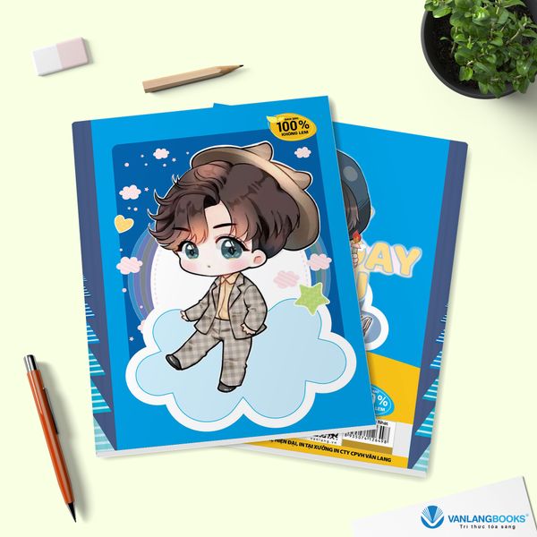 Combo 5 cuốn Tập HS Vanlangbooks 200 trang ĐL 80 (4 Ôli) - Chibi sinh nhật