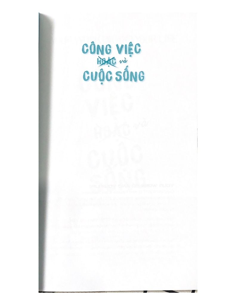 Công việc hoặc cuộc sống - Vanlangbooks