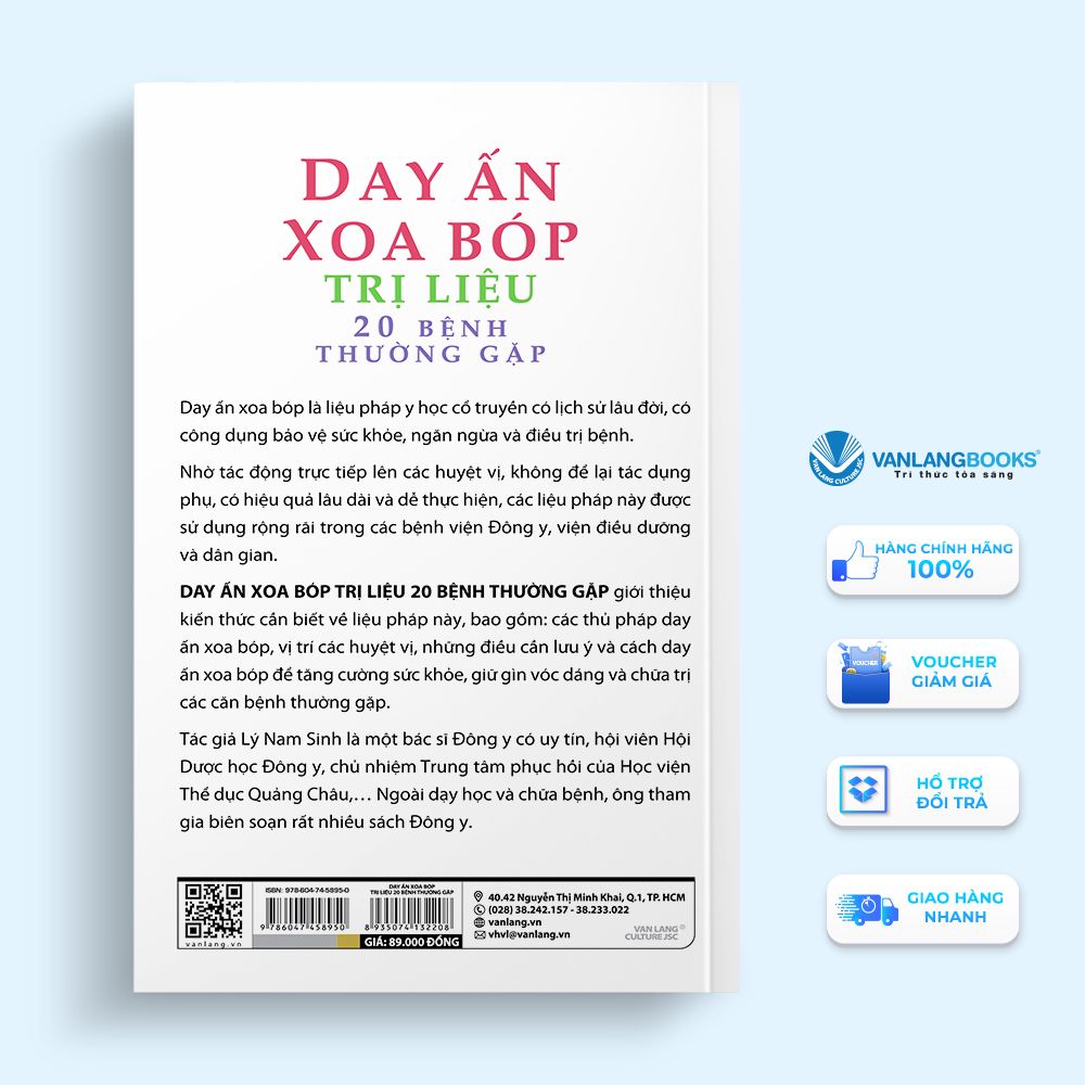 Day Ấn Xoa Bóp - Trị Liệu 20 Bệnh Thường Gặp (Tái Bản 2023)-Vanlangbooks