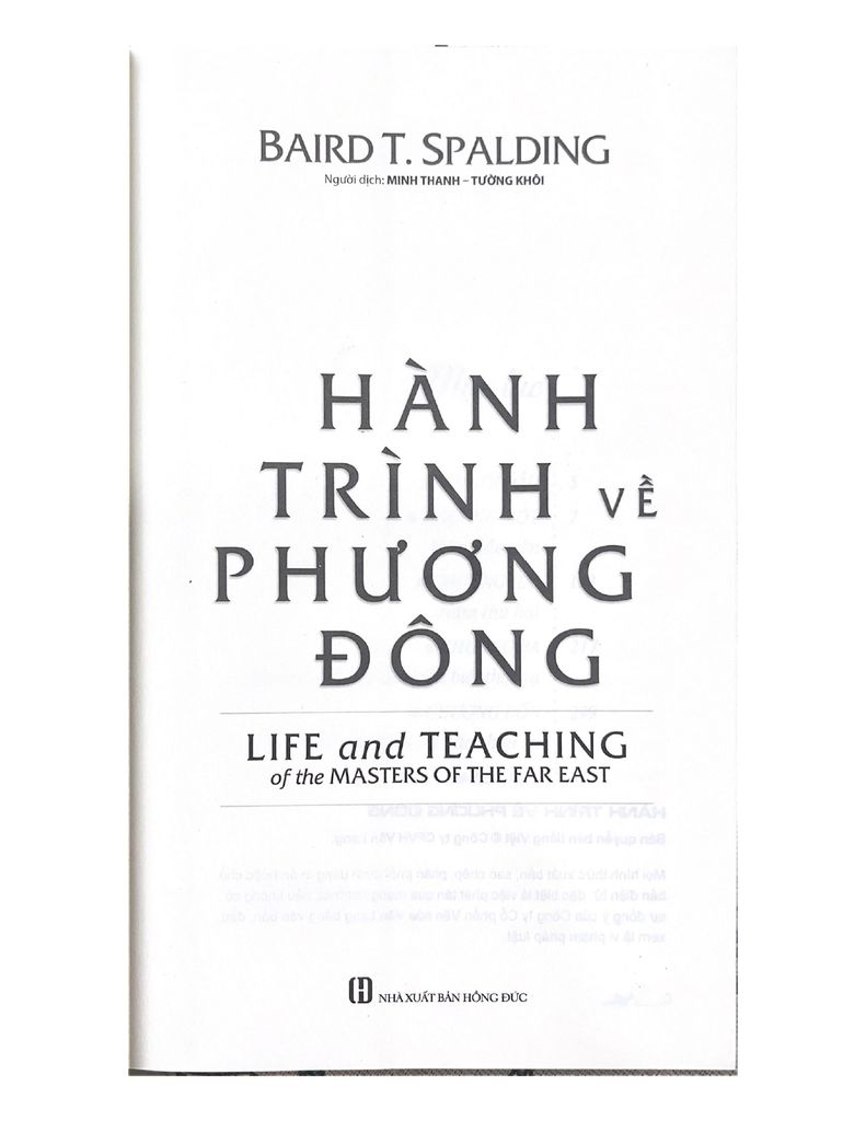 Hành Trình Về Phương Đông - Vanlangbooks