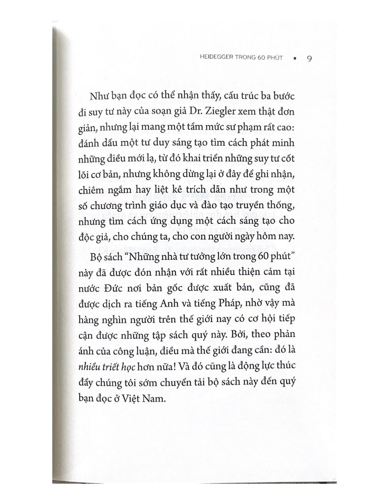 Những nhà tư tưởng lớn - Heidegger trong 60 phút - Vanlangbooks