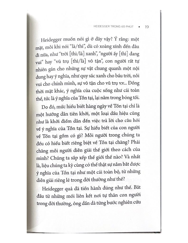 Những nhà tư tưởng lớn - Heidegger trong 60 phút - Vanlangbooks