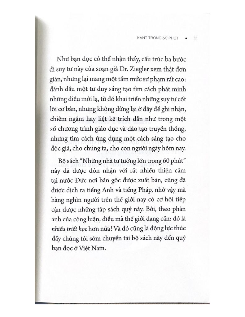 Những nhà tư tưởng lớn - Kant trong 60 phút - Vanlangbooks