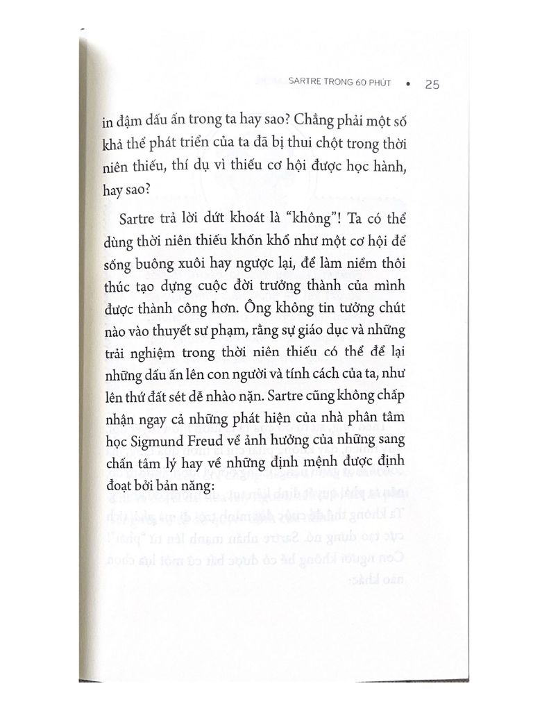 Những nhà tư tưởng lớn - Sartre trong 60 phút - Vanlangbooks