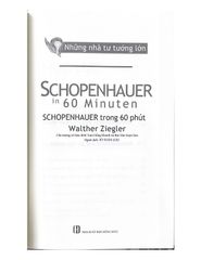 Nhà Tư Tưởng Lớn Schopenhauer Trong 60 Phút - Walther Ziegler