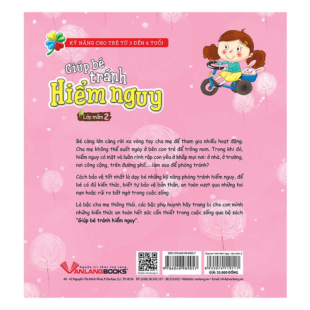 Sách Giúp Bé Tránh Hiểm Nguy - Lớp Mầm 2 - Vanlangbooks