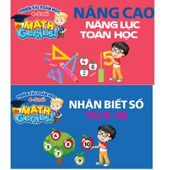 Thiên Tài Toán Học - Học Số Từ 1 đến 10 Cho Trẻ Từ 4 - 5 Tuổi - 4 cuốn