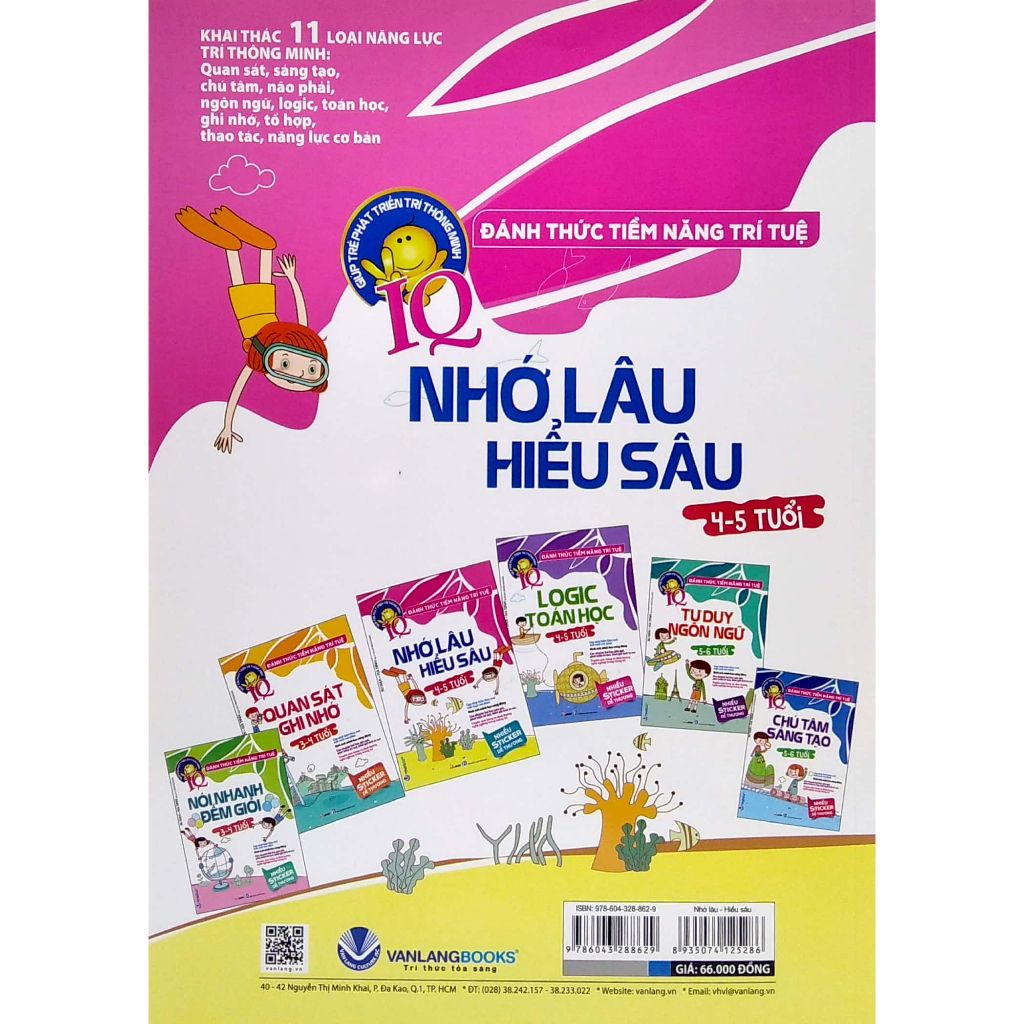 Sách Đánh Thức Tiềm Năng Trí Tuệ - Nhớ Lâu Hiểu Sâu (4-5 Tuổi) - Vanlangbooks