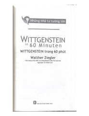 Nhà Tư Tưởng Lớn - Wittgenstein Trong 60 Phút -Walther Ziegler