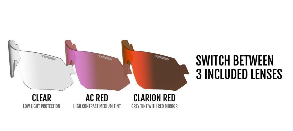Kính mát thể thao Tifosi TSALI | GUNMETAL/RED Tròng Clarion Red, AC Red & Clear