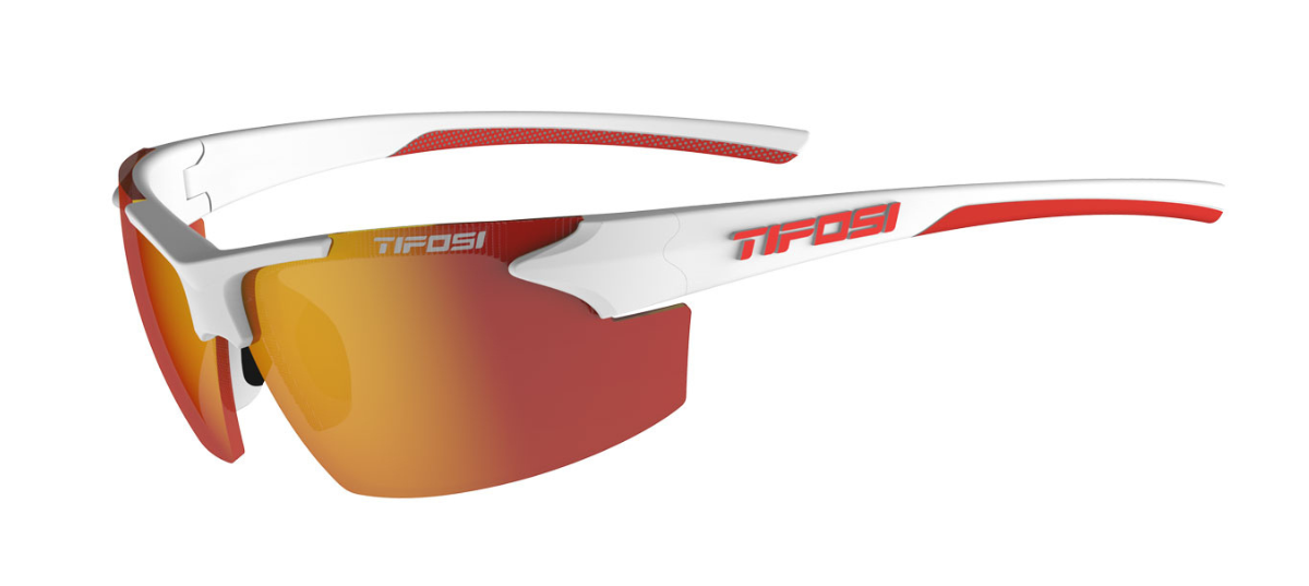 Kính mát thể thao Tifosi TRACK | WHITE / RED Tròng Smoke Red