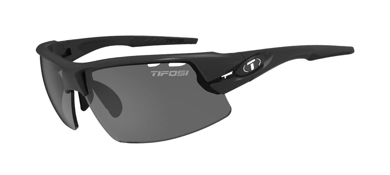 Kính mát thể thao Tifosi CRIT | MATT BLACK Tròng Smoke, AC Red & Clear