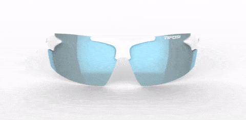 Kính mát thể thao Tifosi TRACK | WHITE / BLACK Tròng Smoke Bright Blue