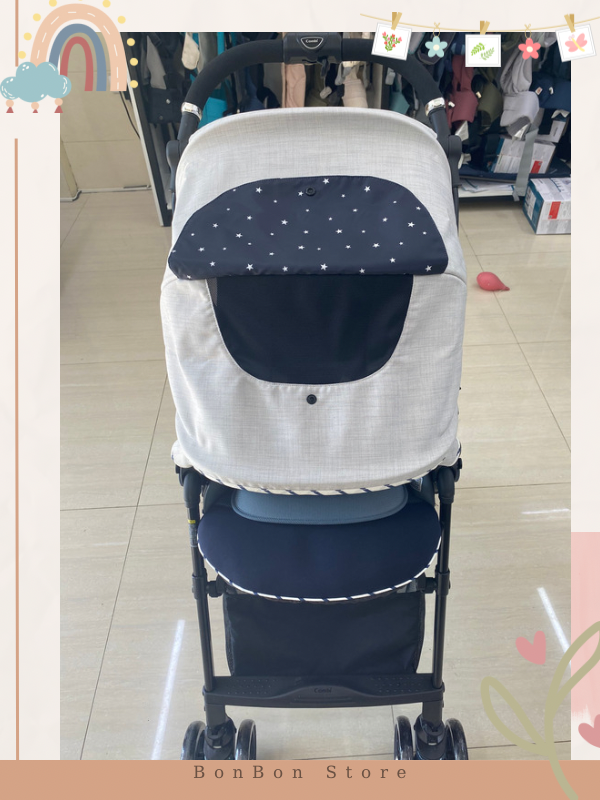 Combi Sugocal Compact xám trắng có đệm khí mới 95%