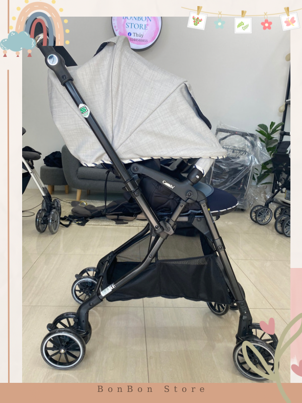 Combi Sugocal Compact xám trắng có đệm khí mới 95%
