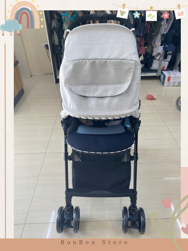 Combi Sugocal Compact xám trắng có đệm khí mới 95%