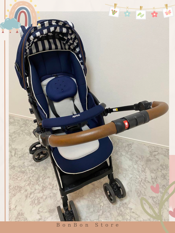Aprica Bitte Cushion navy mới 95%