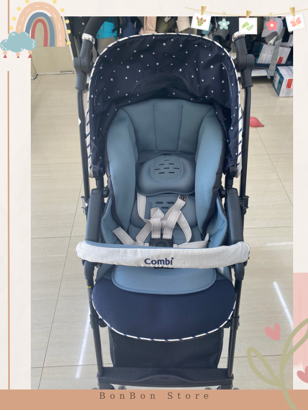 Combi Sugocal Compact xám trắng có đệm khí mới 95%