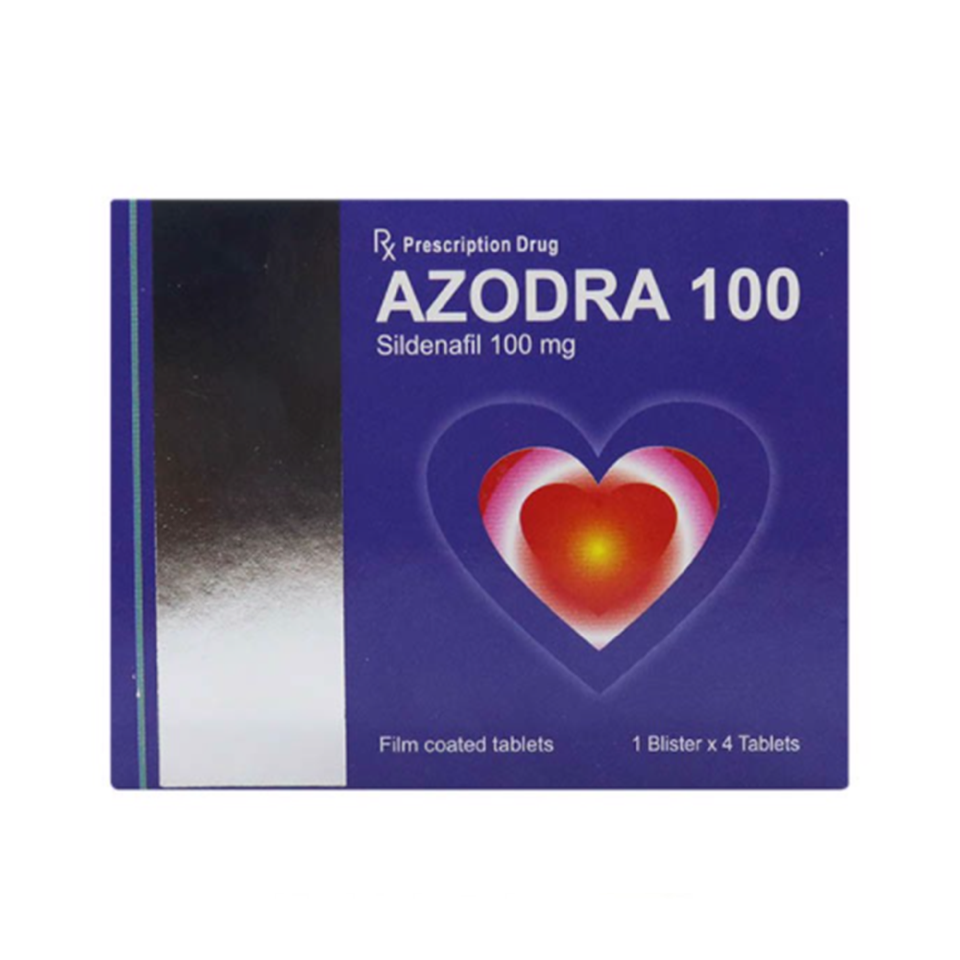 Viên Uống Cương Dương, Tăng Cường Sinh Lý Azodra 100mg - Hộp 4 Viên