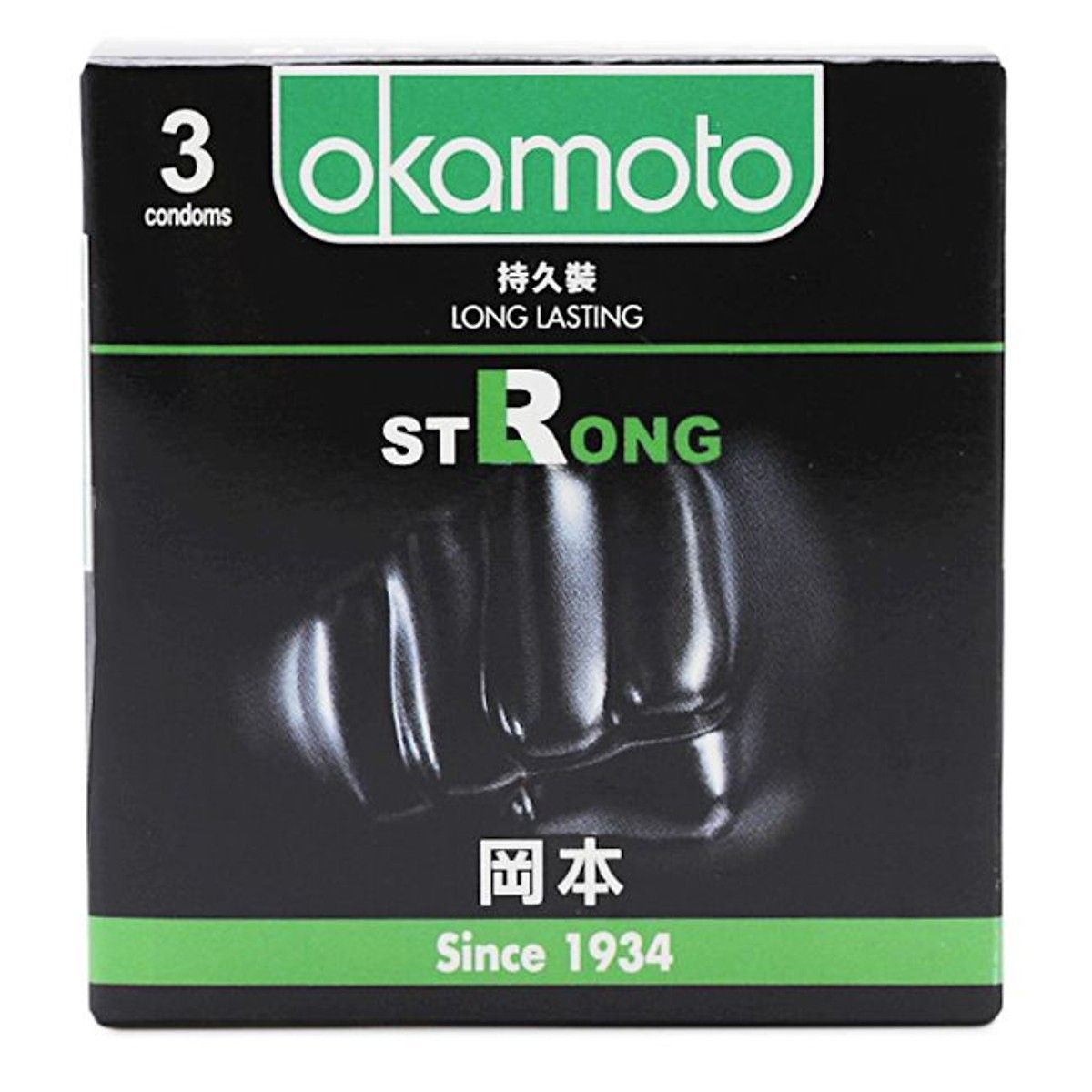 Bao Cao Su Kéo Dài Thời Gian Okamoto Strong - Hộp 3 Cái