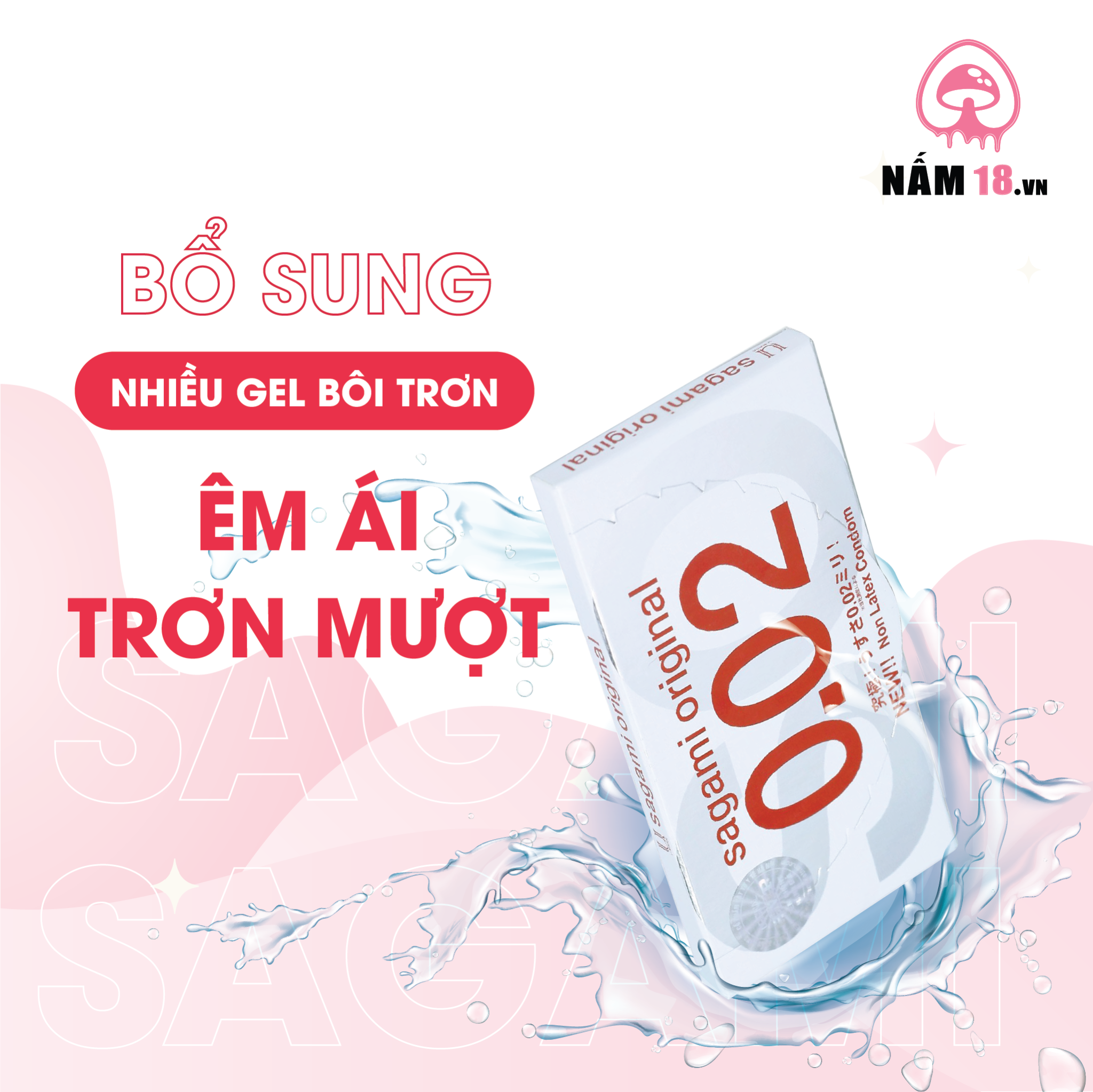 Bao Cao Su Siêu Mỏng Sagami 0.02mm - Hộp 2 Cái