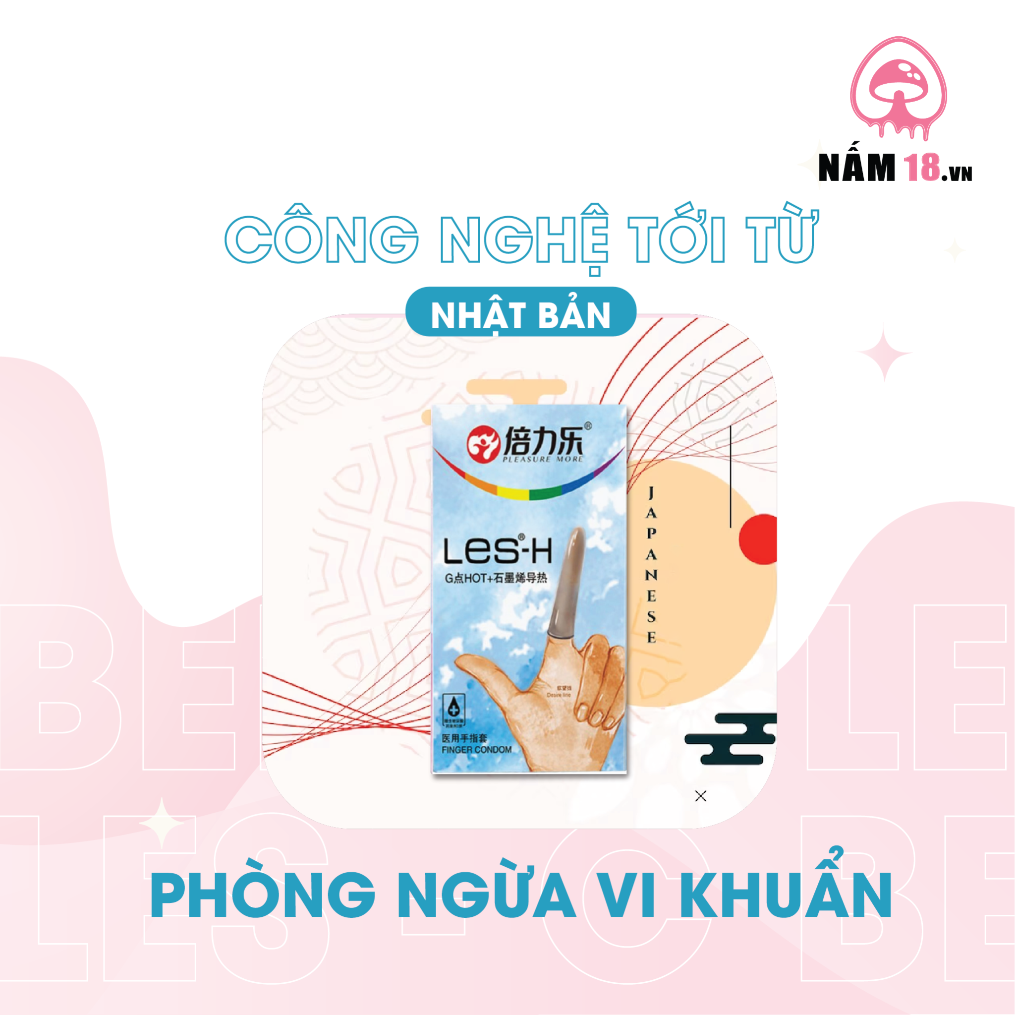 Bao Cao Su Ngón Tay Nóng Ấm Beilile Les H - Hộp 8 Cái