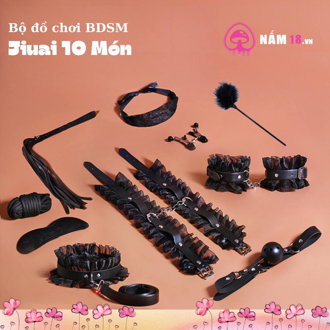 Bộ Dụng Cụ Bạo Dâm Jiuai Set 10 Món BDSM