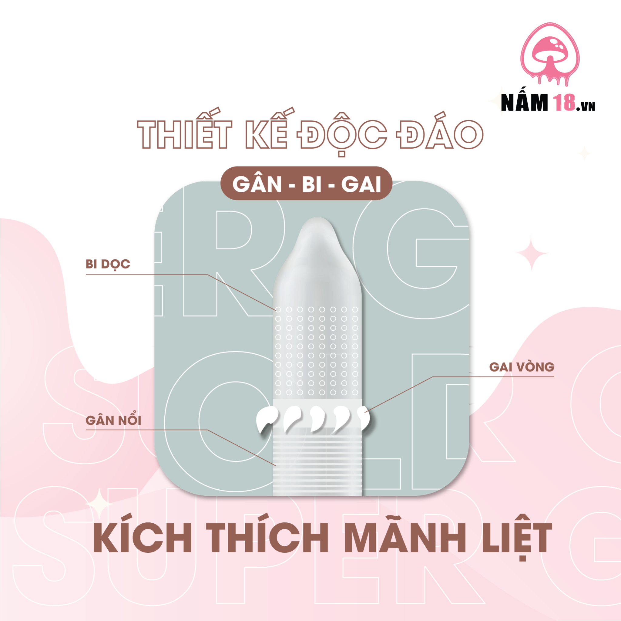 Bao Cao Su Gai Lớn Super Gold - Hộp 2 Cái
