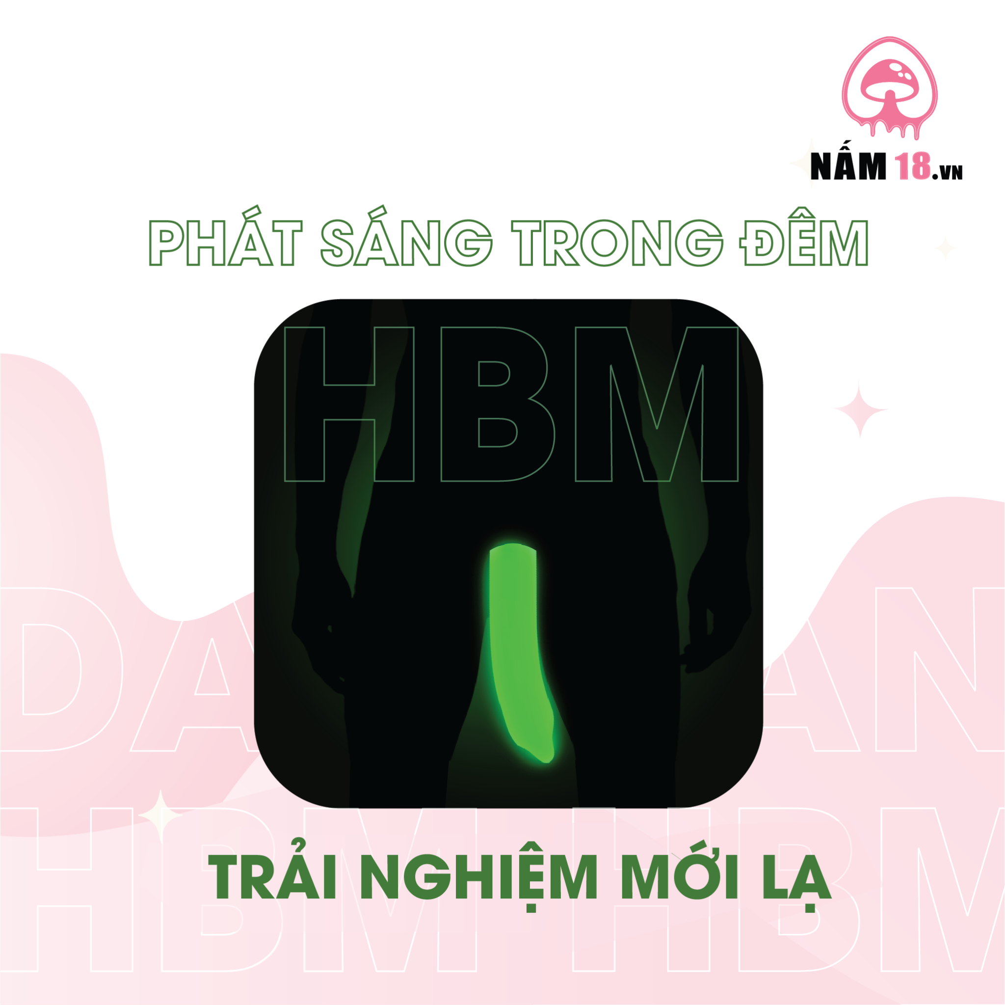 Bao Cao Su Dạ Quang HBM, Phát Sáng Trong Đêm - Hộp 7 Cái