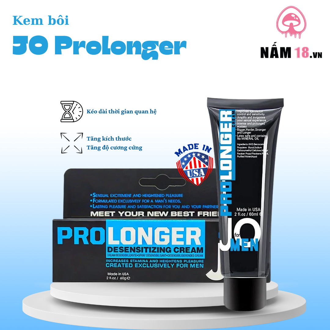Kem Bôi Tăng Kích Thước, Kéo Dài Thời Gian JO Prolonger
