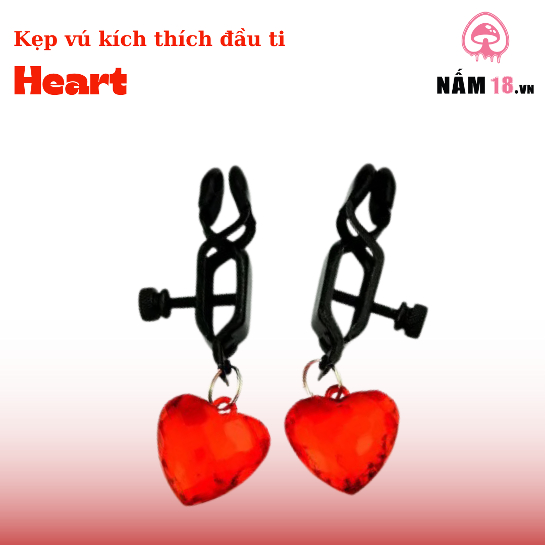 Kẹp Vú Kích Thích Đầu Ti Heart - Đồ Chơi SM