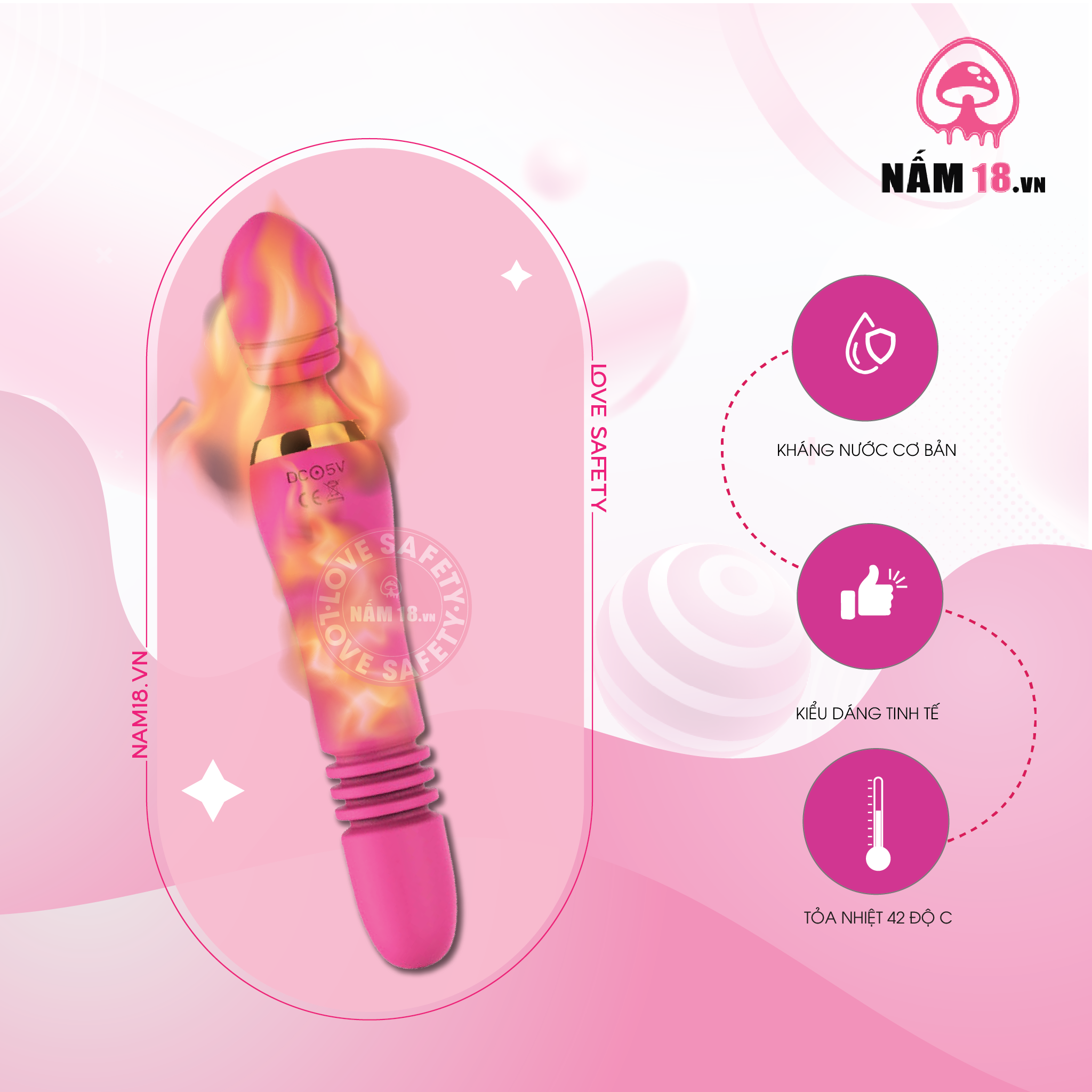 Chày Rung Kích Thích Điểm G Mannuo Lucy 7 Chế Độ Rung Thụt
