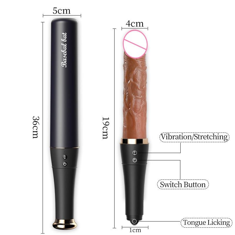Dương Vật Giả Basebal Baf Tỏa Nhiệt 10 Chế Độ Rung Thụt