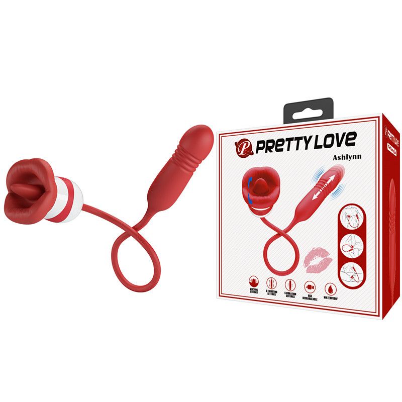 Trứng Rung Lưỡi Liếm Pretty Love Ashlynn 5 Chế Độ Rung Thụt - Sạc Điện