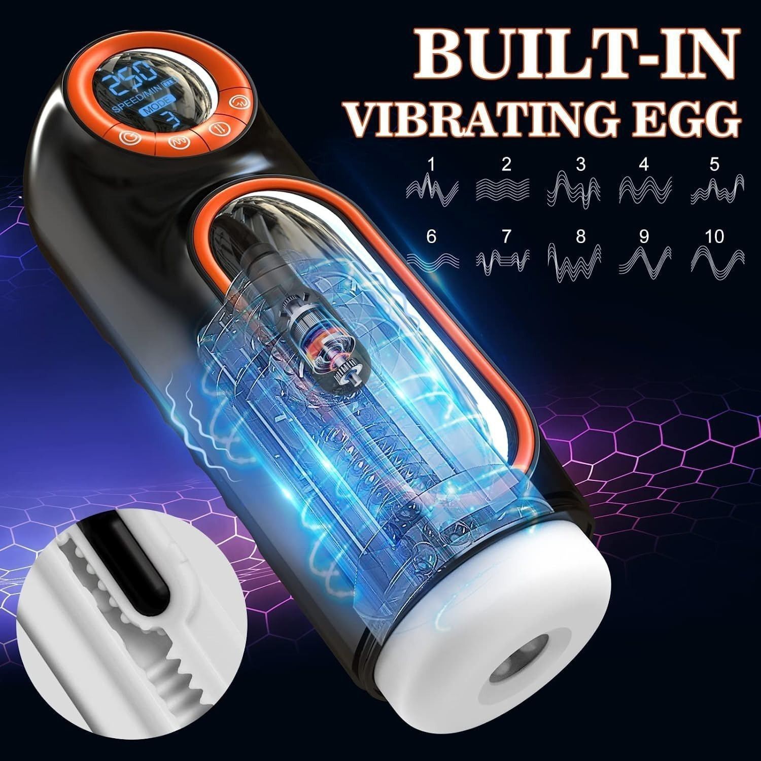 Âm Đạo Giả Deep Throat Rung Bú Sục 10 Chế Độ Có Tiếng Rên