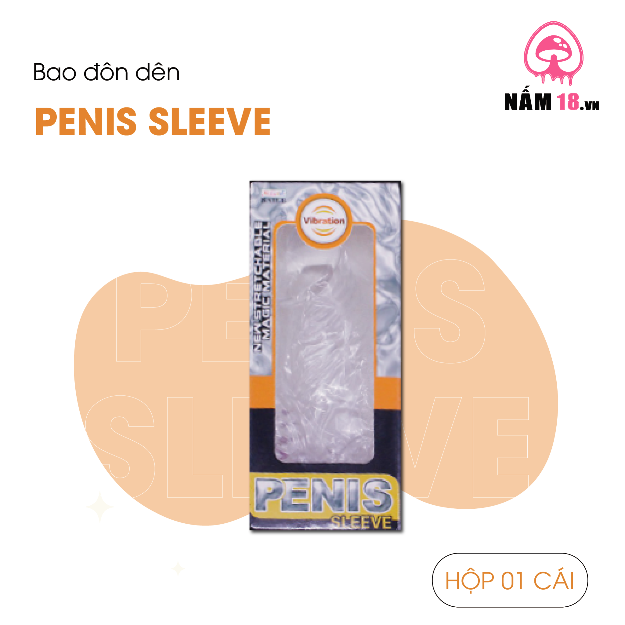 Đôn Dên Tăng Kích Thước Penis Sleeve - Rung Nhánh