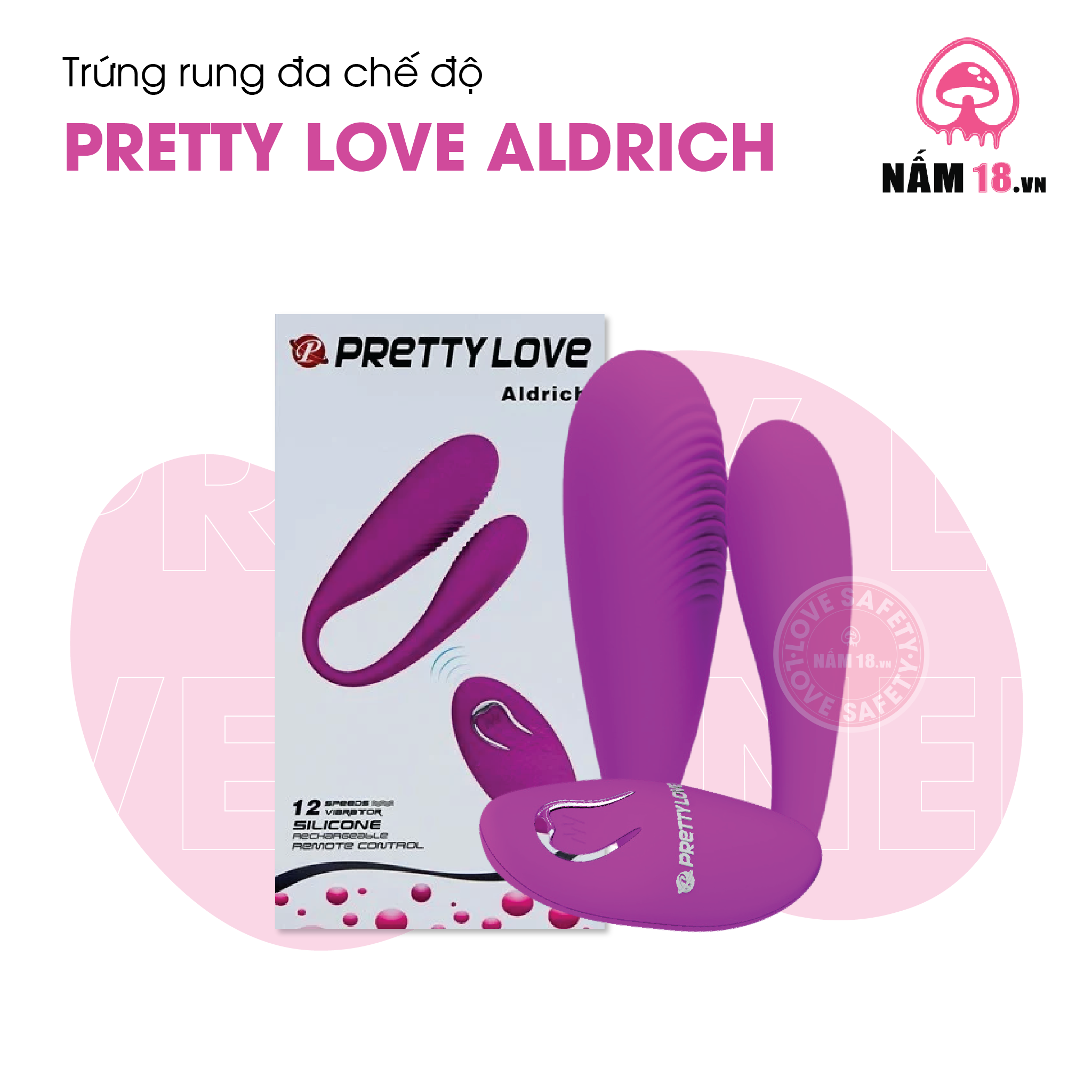 Trứng Rung Tình Yêu Pretty Love Aldrich Kích Thích Điểm G