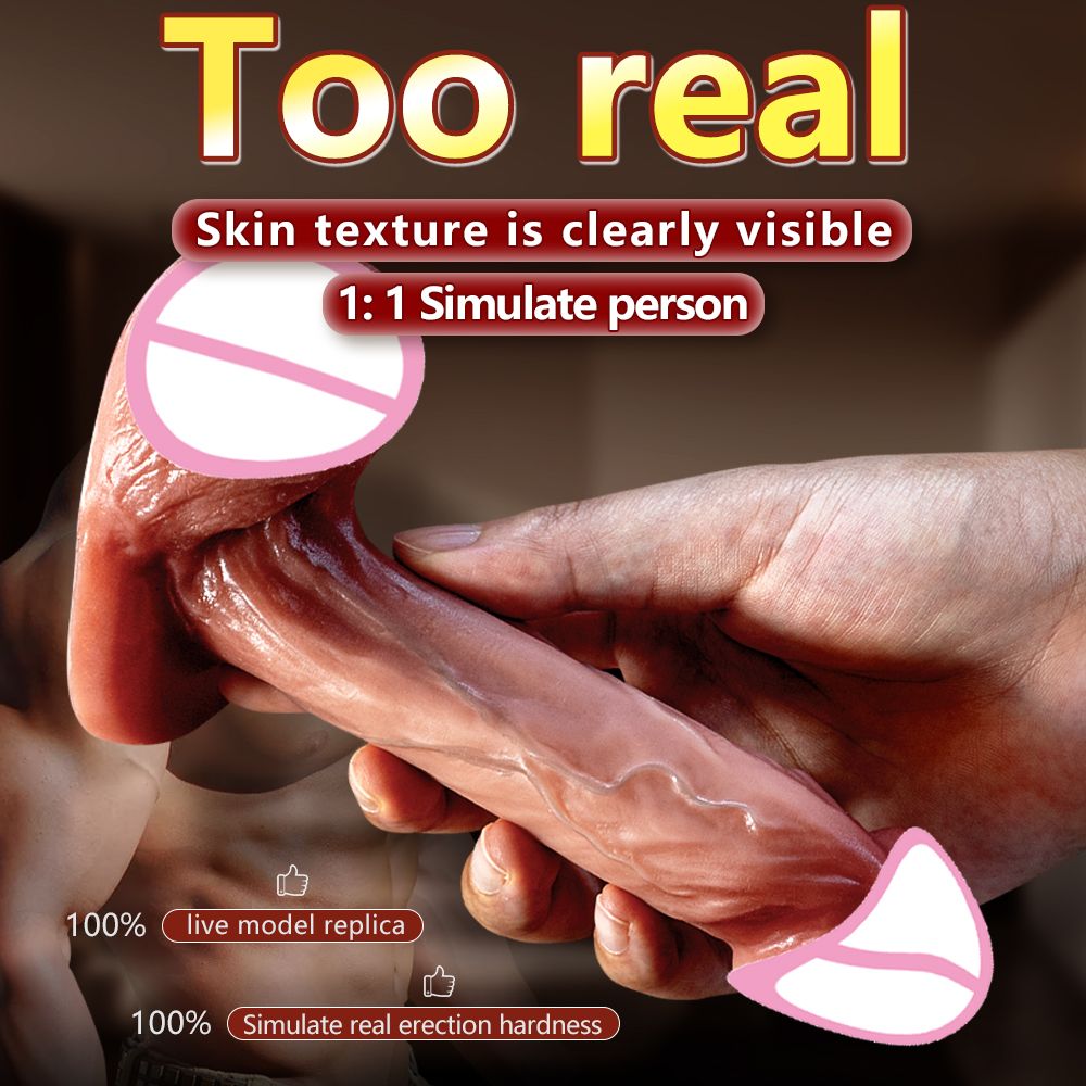 Dương Vật Giả Dính Tường Dildo Soft Có Bìu