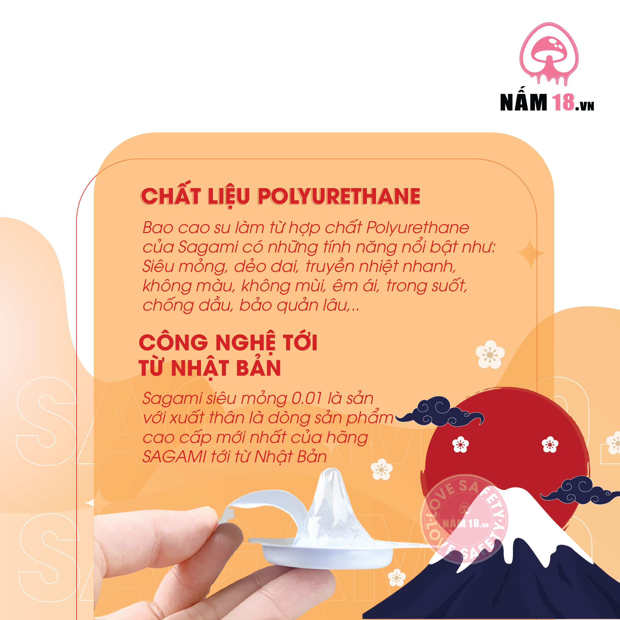 Bao Cao Su Siêu Mỏng Sagami 0.01 - Hộp 1 Cái