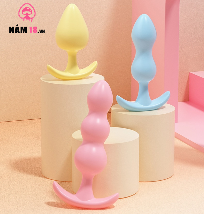 Phích Cắm Hậu Môn Silicone Mizz Zee - Bộ 3 Cái