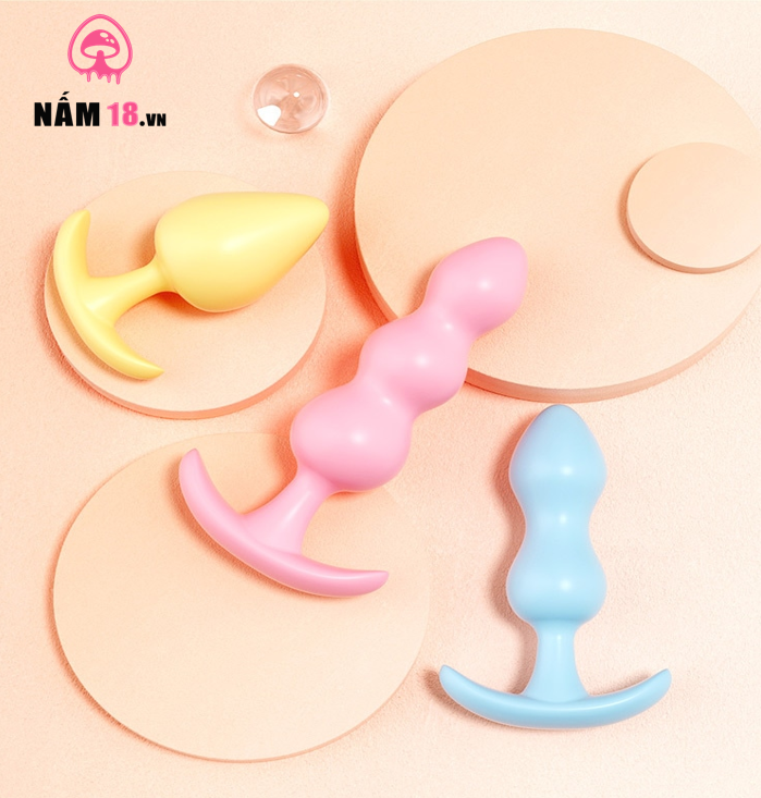 Phích Cắm Hậu Môn Silicone Mizz Zee - Bộ 3 Cái