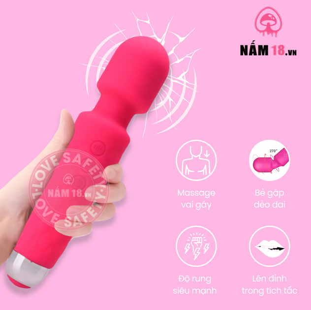 Chày Rung Kích Thích Điểm G Wand 28 Chế Độ Rung