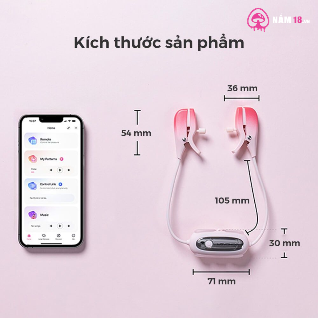 Kẹp Vú Kích Thích Đầu Ti Lovense Gemini