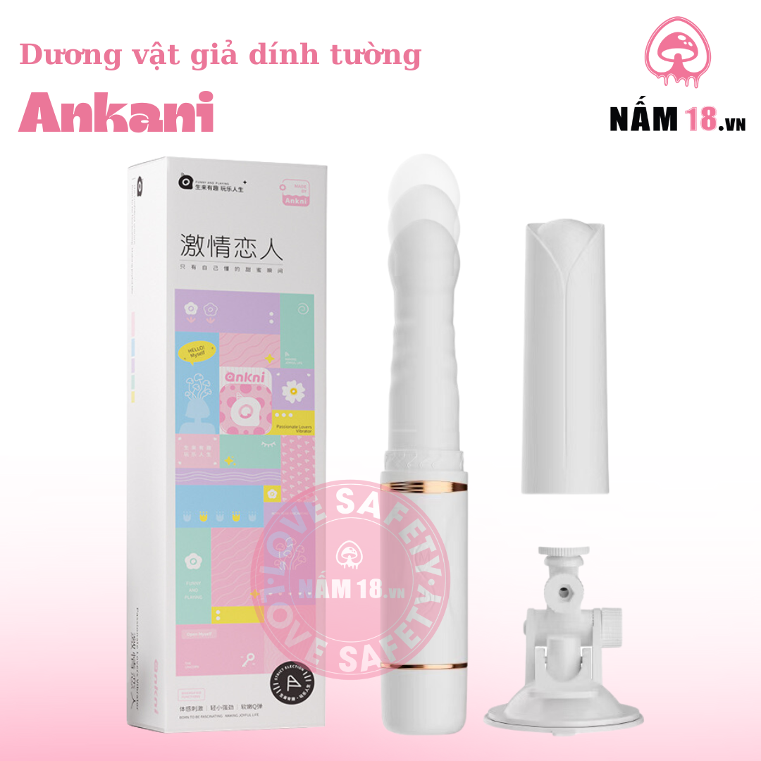 Dương Vật Dính Tường Ankni Điều Khiển App 7 Chế Độ Rung Thụt