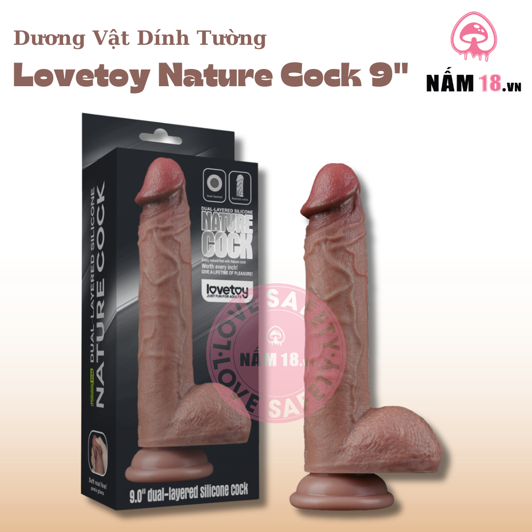 Dương Vật Dính Tường Có Bìu Lovetoy Nature Cock 9