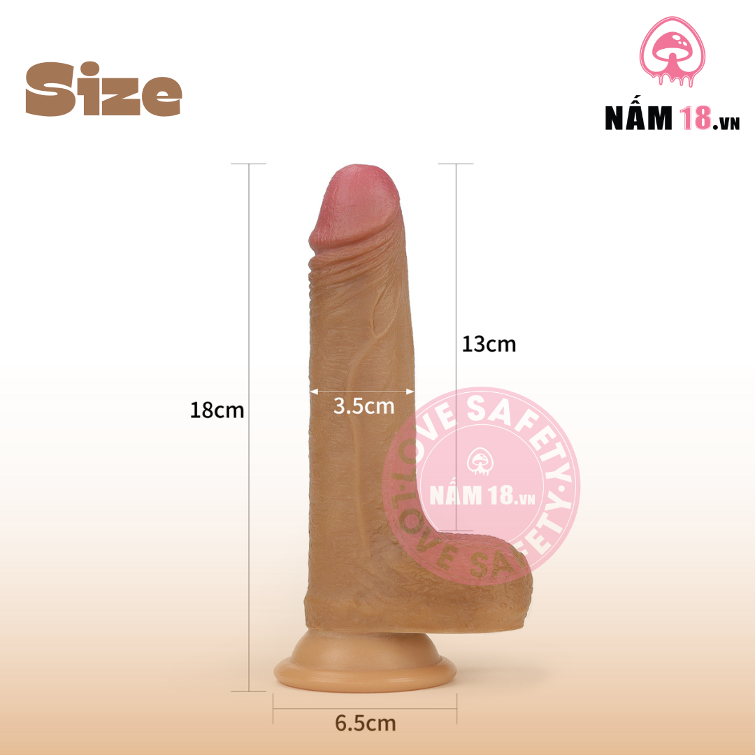 Dương Vật Giả Dính Tường Có Bìu Lovetoy Nature Cock 7